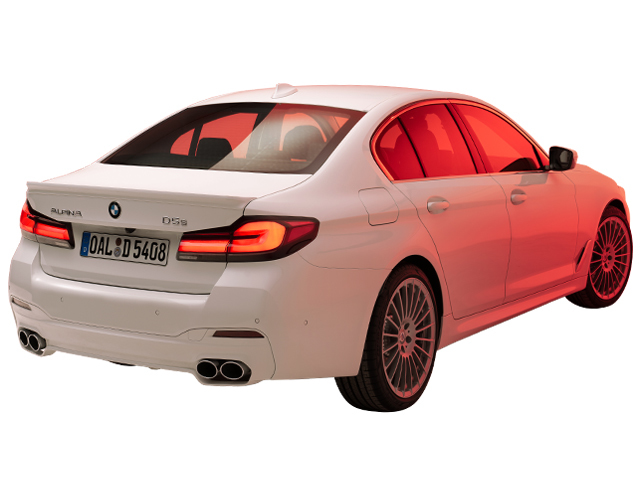 BMWアルピナD5を後方写真