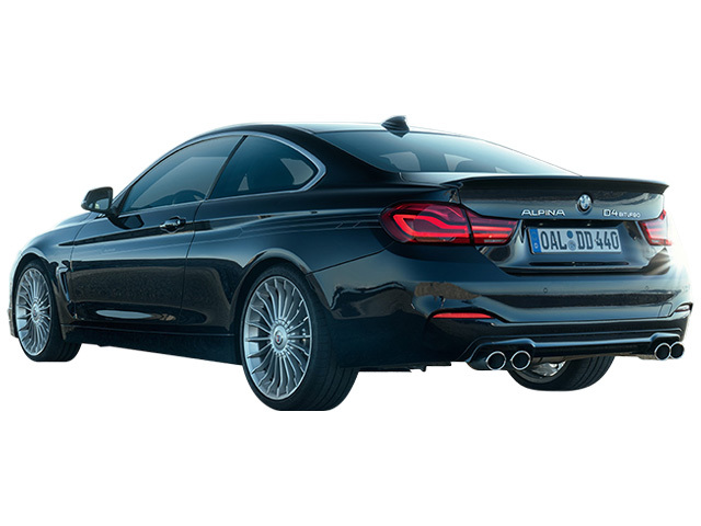 BMWアルピナD4クーペを後方写真