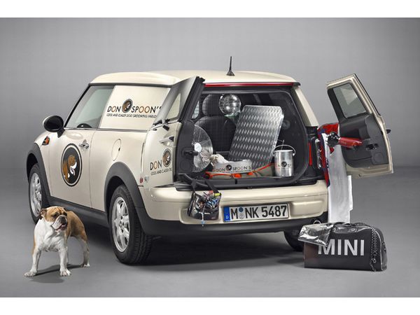 ▲コンセプトモデルの「MINI Clubvan Dogエディション」。ミニ＋ワンコというのも最強ですね