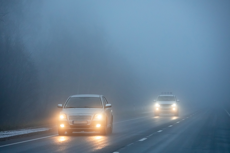 濃霧の中での運転