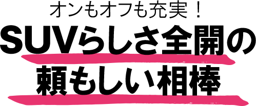 オンもオフも充実！SUVらしさ全開の頼もしい相棒