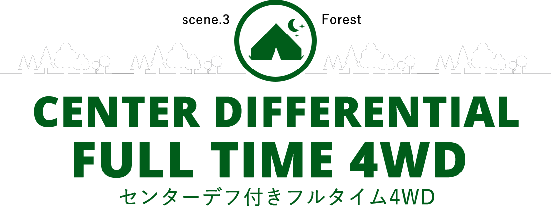 sence.3 Forest CENTER DIFFERENTIAL FULL TIME 4WD センターデフ付きフルタイム4WD